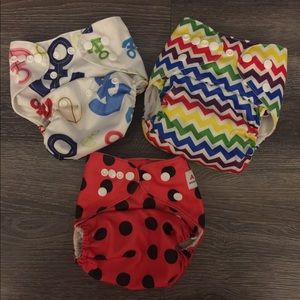 3 Alva Baby Diaper Covers OS
